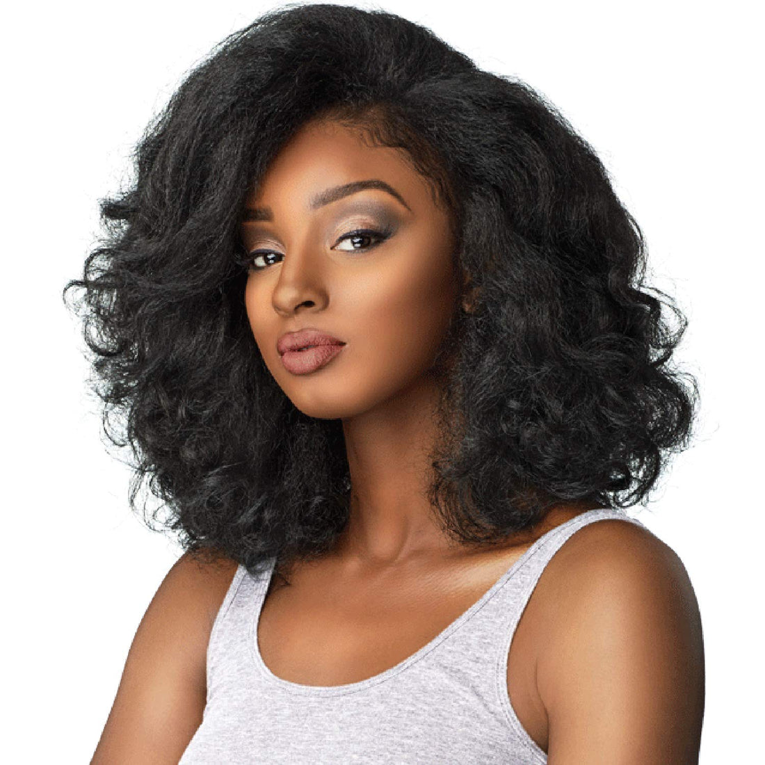 Sensationnel Curls Kinks & CO All Curl Types From 3B-4C Instant Weave 1/2 Half Wig - IW BOSS LADY (1B [Off Black])
