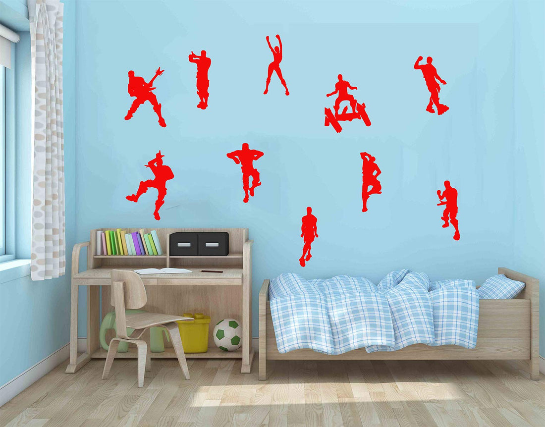 LHKSER Game Wall Decal Wall Sticker Poster Floss Dancing Decal Nursery Boys Room Wall Vinyl Decal Game Stickers (Blue)