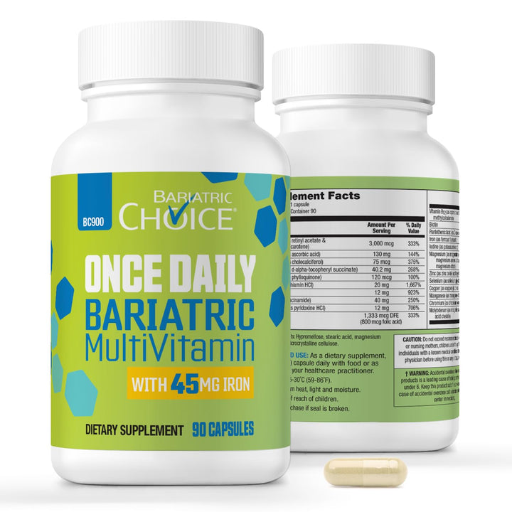Bariatric Choice Once Daily Bariatric Multivitamin Capsule with 45 mg of Iron (90ct)