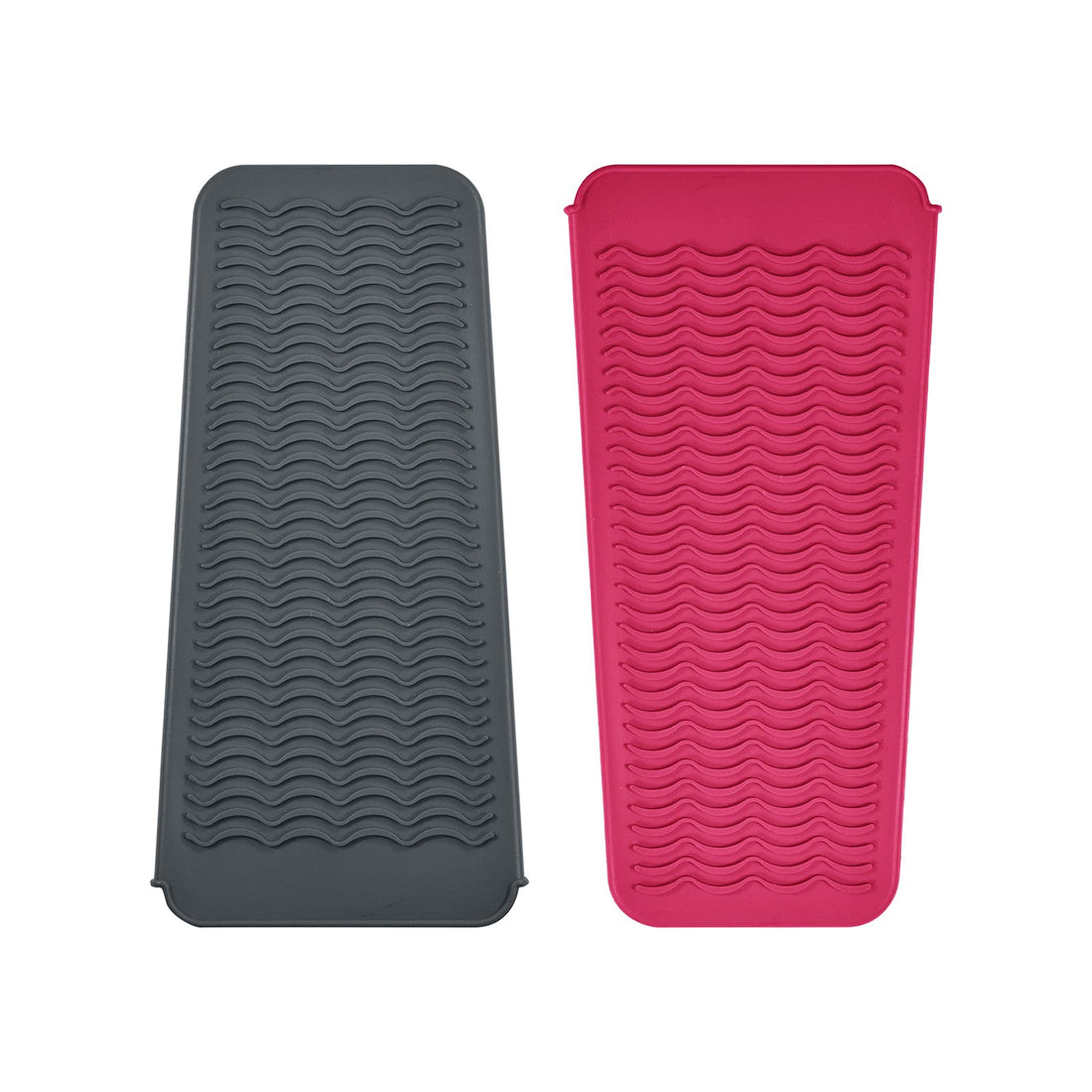 EIOKIT Silicone Heat Resistant Travel Mat Pouch for Hair Straightener,Crimping Iron,Hair Curling Iron,Hair Curling Wand,Flat Iron,Hair Waving Iron and Hot Hair Styling Tools (2 Pack)