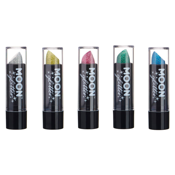 Moon Glitter Holographic Glitter Lipstick by Moon Glitter - 0.17oz - Set of 5 colours