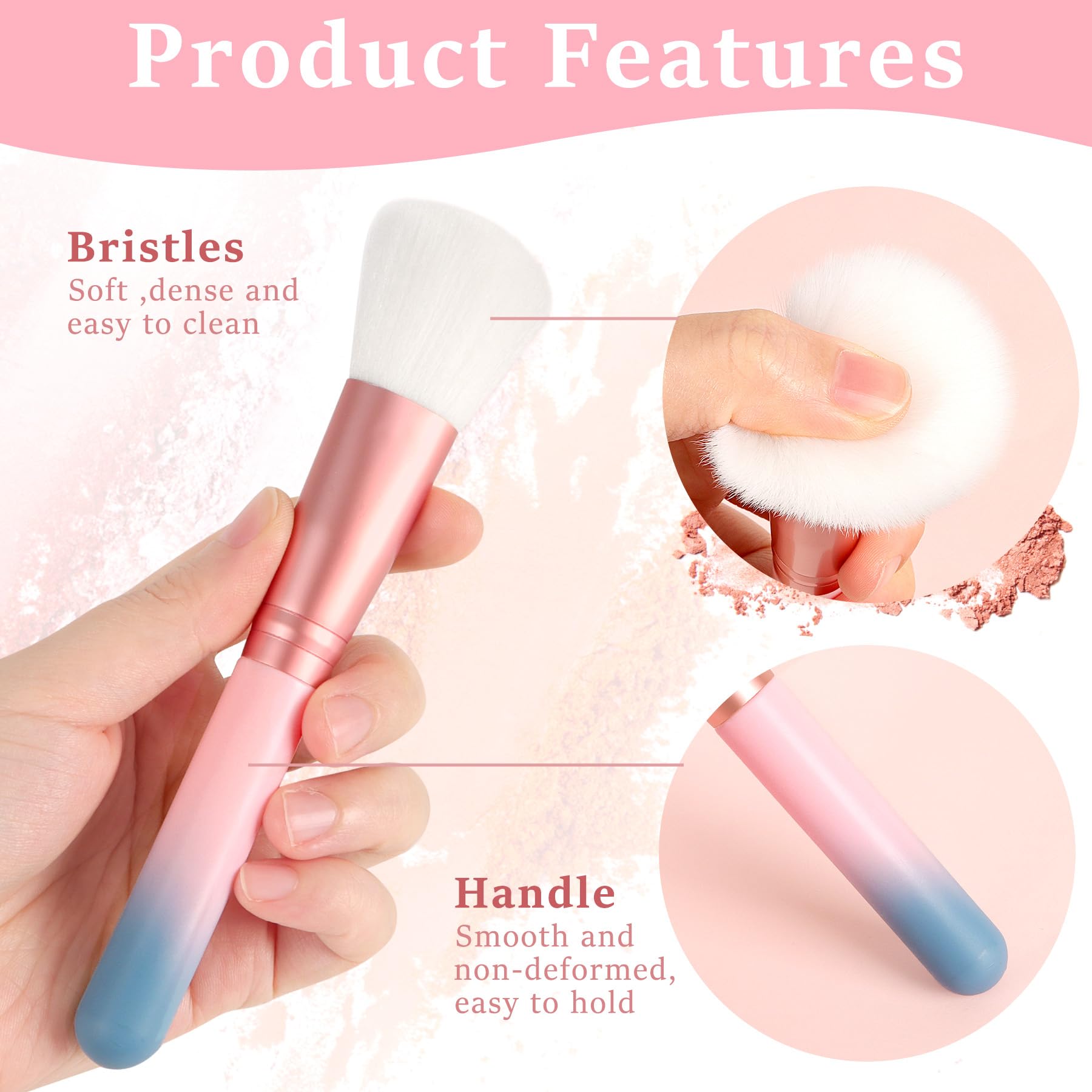 Oval Brushes,Face Makeup Brushes Oval Makeup Brush Set