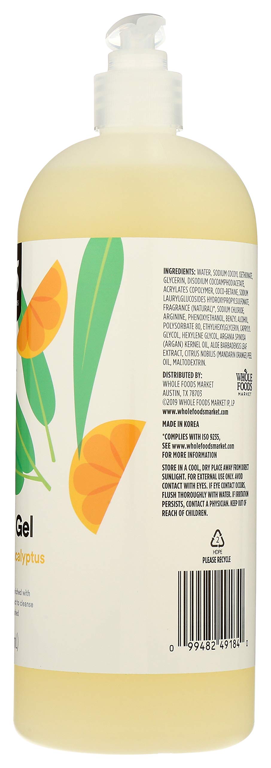 365 by Whole Foods Market, Shower Gel Satsuma & Eucalyptus, 32 Fl Oz