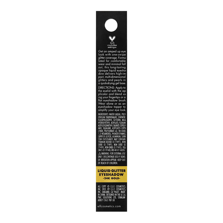 e.l.f. Cosmetics Liquid Glitter Gel Eyeshadow, 24k Gold, 0.10 Fl. Ounce, 24K Gold, 0.10 Fl Ounce