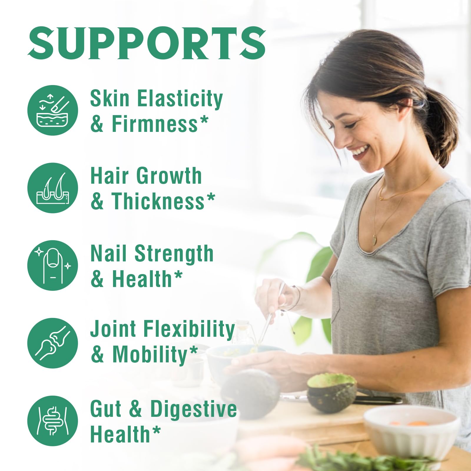 Bovine Collagen Peptides Powder for Women and Men, Grass-Fed Hydrolyzed Collagen Protein Type I & III, Skin, Hair, Nails, Bones, Joints & Digestion, Unflavored, Non-GMO, Keto & GF, 22 Servings, 16oz