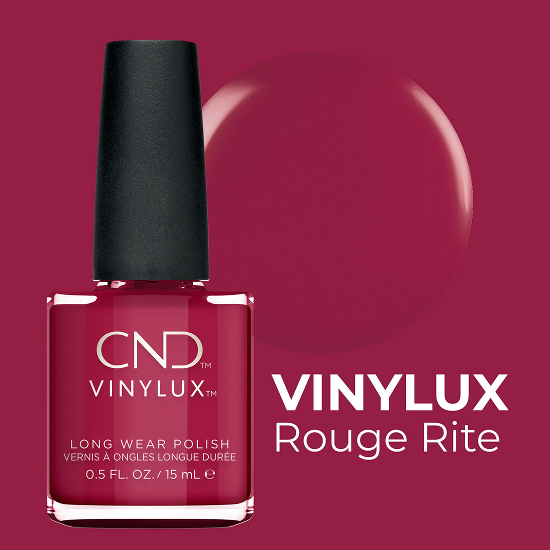 CND Vinylux Weekly Nail Polish, Rouge Rite, .5 oz