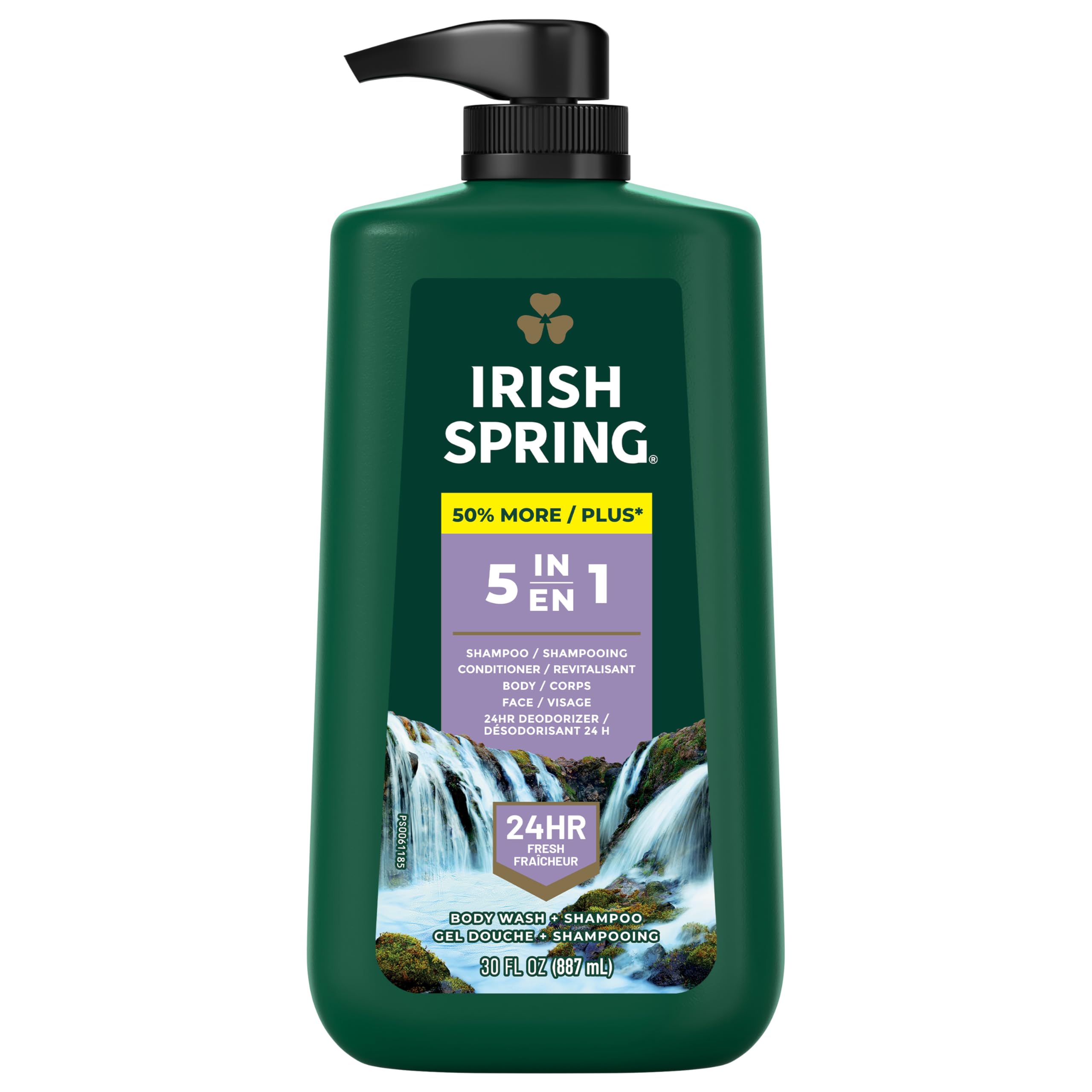Irish Spring 5-in-1 Body Wash for Men, 30 Oz Pump