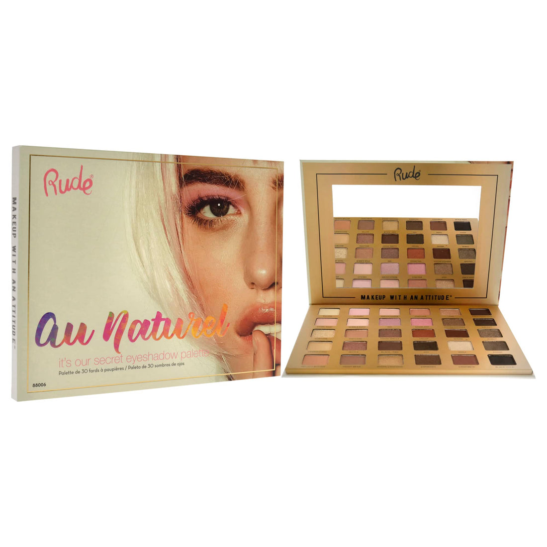 Rude Cosmetics Au Naturel - 30 Eyeshadow Palette