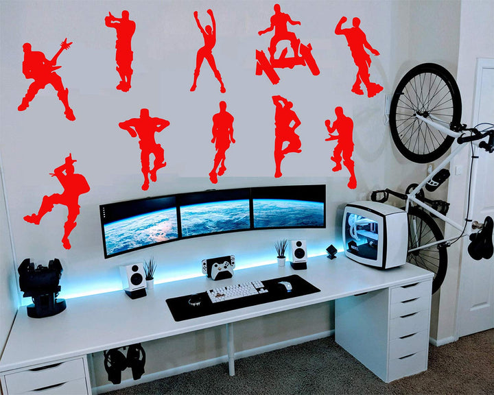 LHKSER Game Wall Decal Wall Sticker Poster Floss Dancing Decal Nursery Boys Room Wall Vinyl Decal Game Stickers (Blue)