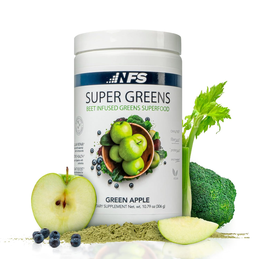 Super Greens Beet Infused Superfood Powder – Organic Green Superfoods, Protein, Antioxidants & Probiotics, Supports Healthy Blood Pressure, Digestion & Energy Boost – 30 Servings