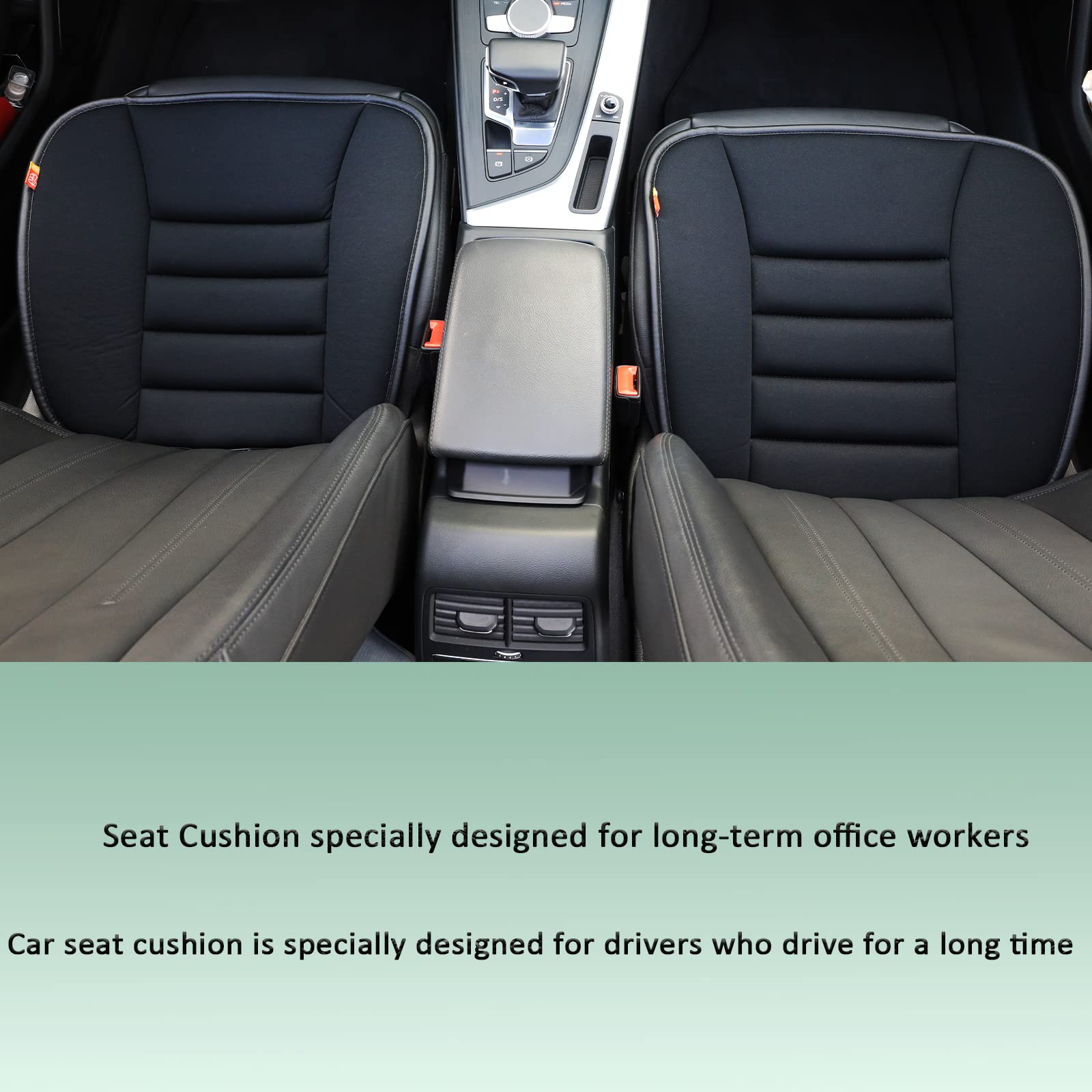 RaoRanDang Car Seat Cushion Pad for Driving Seat Cushions for Office Chairs/Truck Memory Foam Seat Cushion Comfortable and Durable Black