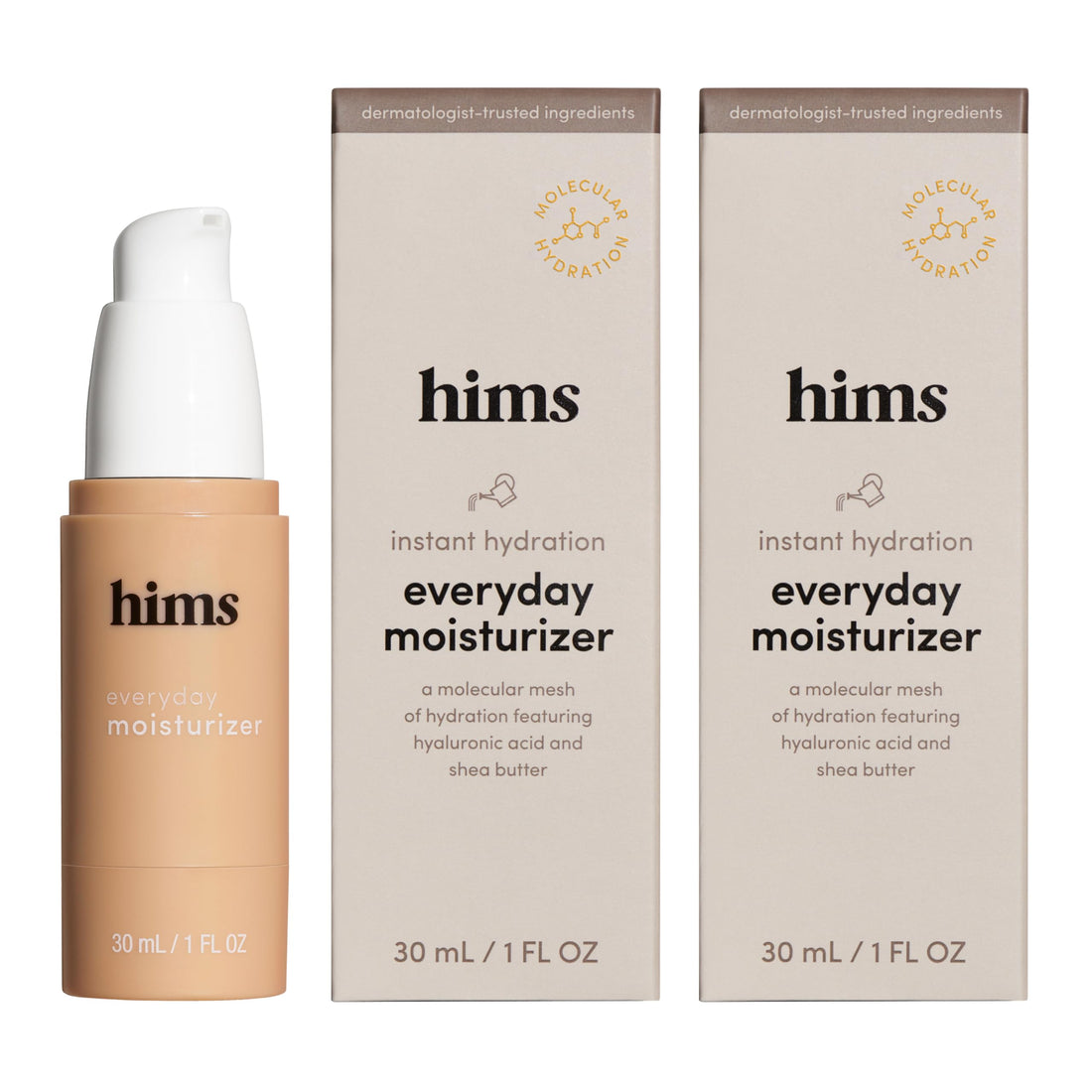 hims Everyday Moisturizer for Men, 2 Pack - Lightweight, Hydrating Men's Face Moisturizer with Hyaluronic Acid and Shea Butter - 2 x 1fl oz