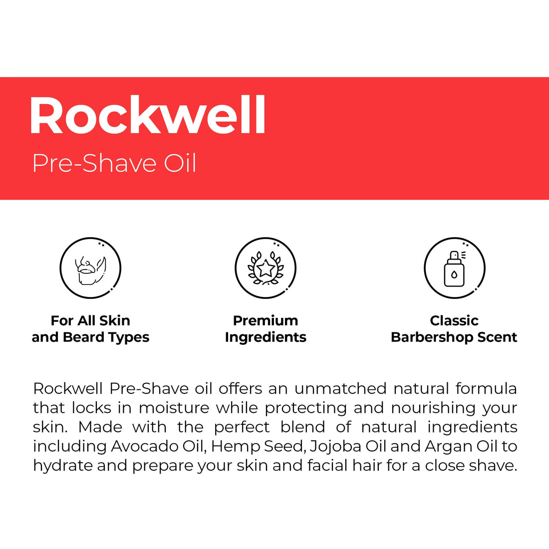 Rockwell Pre-Shave Oil - Barbershop Scent