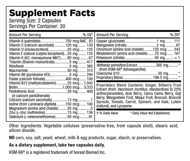 Mt. Angel Vitamins - Daily Womens Multivitamin - Adult Formula with Iron, Calcium, KSM-66 Ashwaganda, and a Potent Proprietary Herbal Blend of The Best Womens Vitamins - 60 Count Capsules