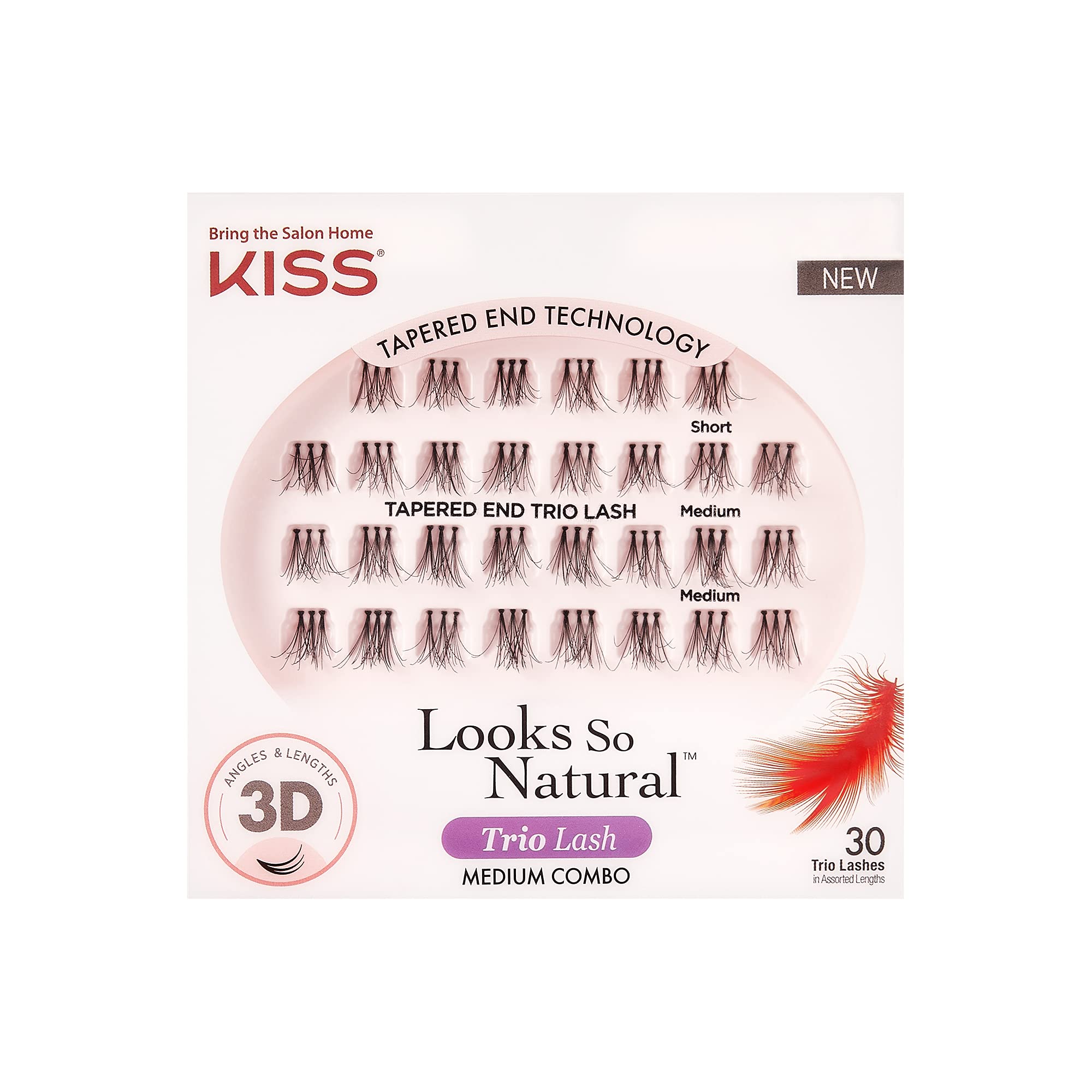 Kiss Products Ever Ez Trio Lashes Medium, 0.03 Pound (Pack of 3)