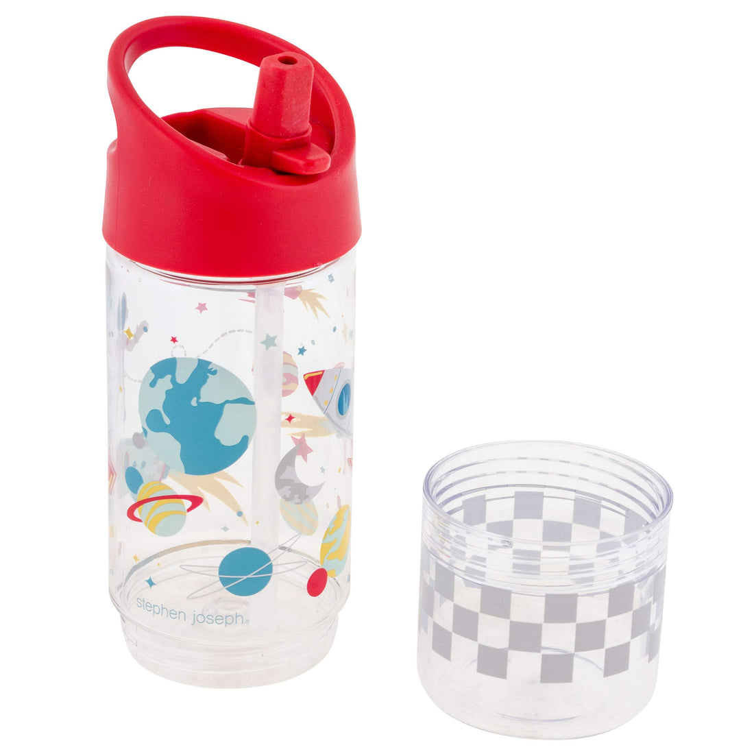 Stephen Joseph FLIP TOP BOTTLES W/ SNACK CONTAINER - SPACE, os (SJ1153)