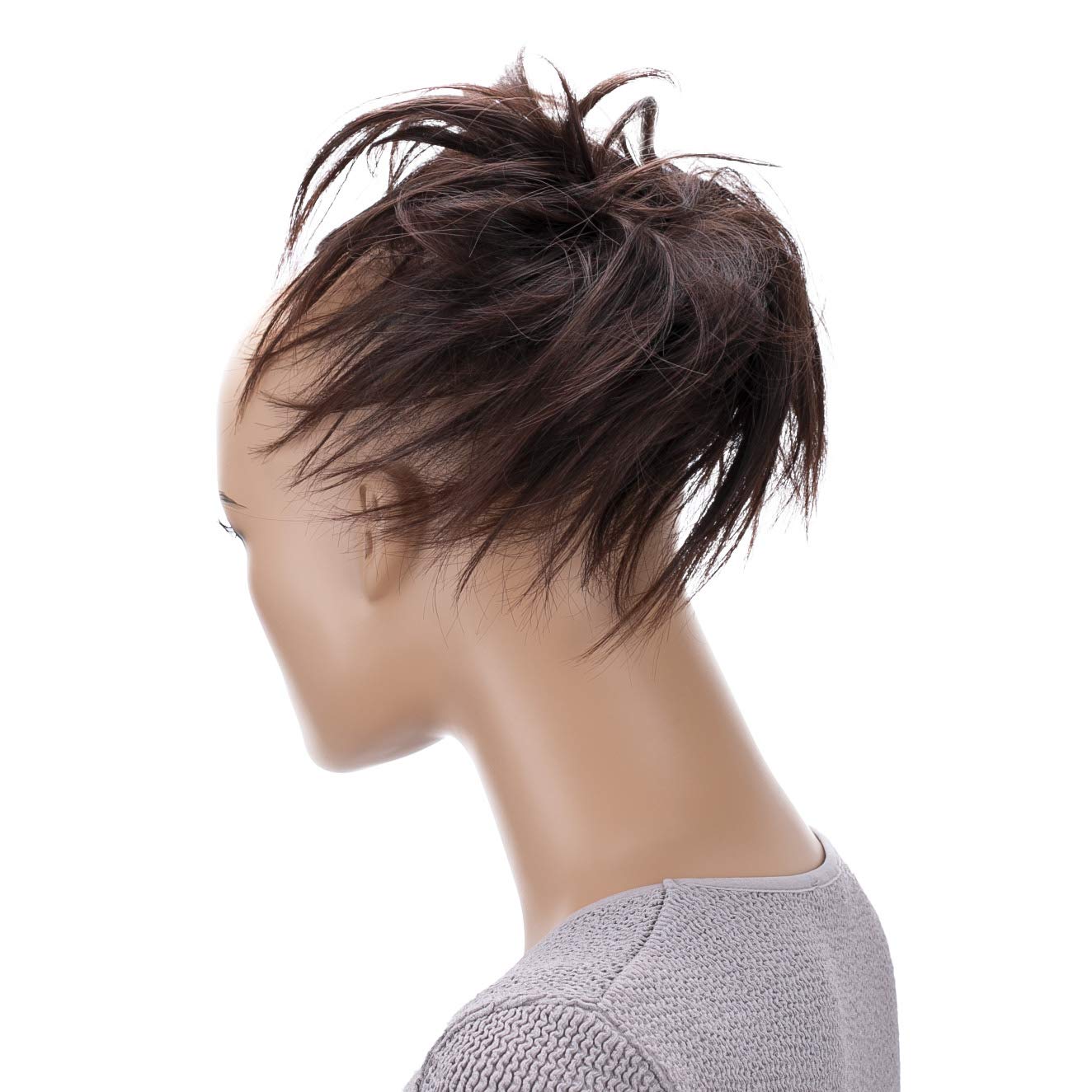 Dark Brown # 2T33 G7F: Prettyshop Hairpiece Hair Rubber Scrunchie Scrunchy Updos Voluminous Wavy Messy Bun Dark Brown # 2T33 G7F