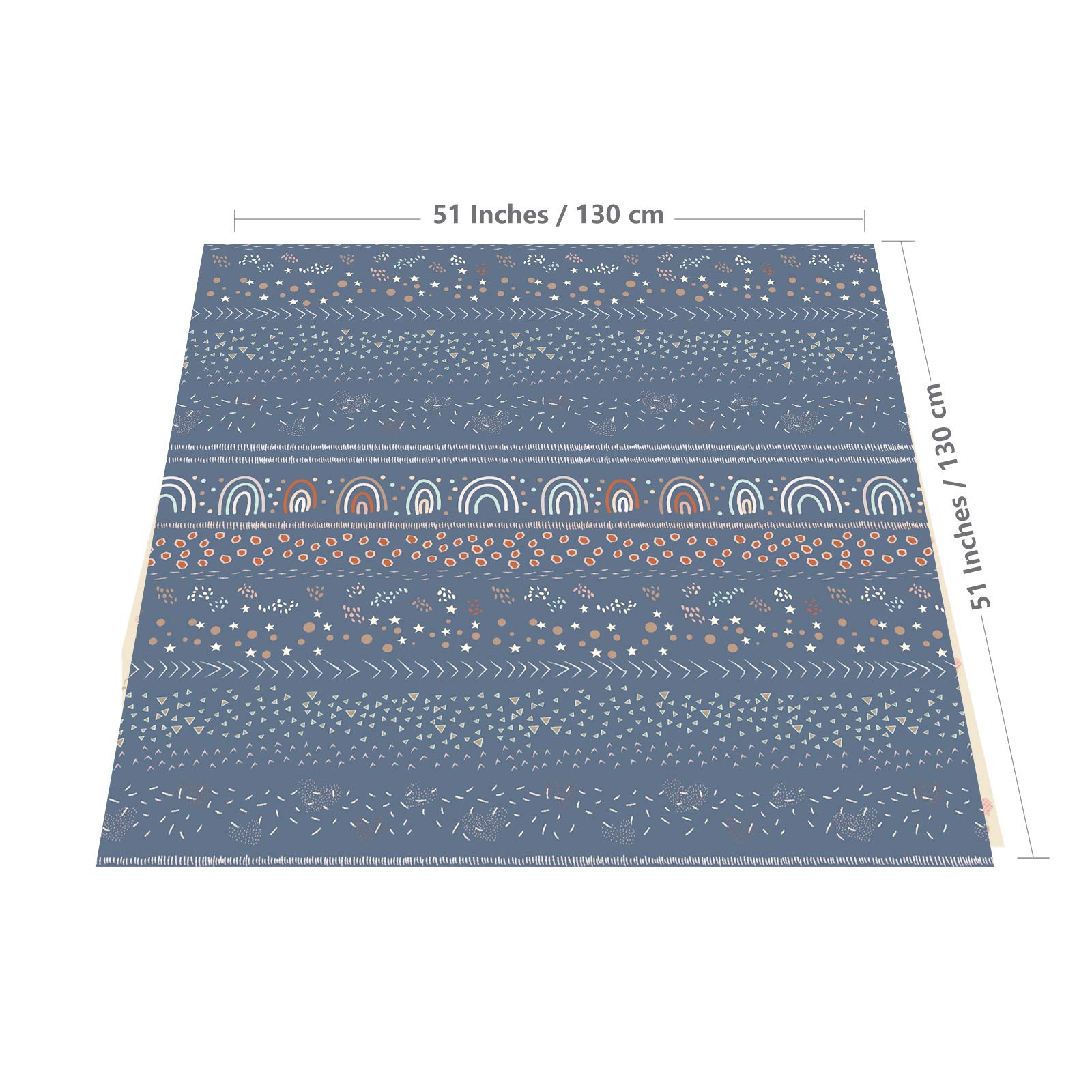 Splat Mat for Under High Chair/Arts/Crafts, WOMUMON 51 Waterproof Spill Mat Washable Non-Slip Floor Protector Splash Mat, Messy Mat and Table Cloth