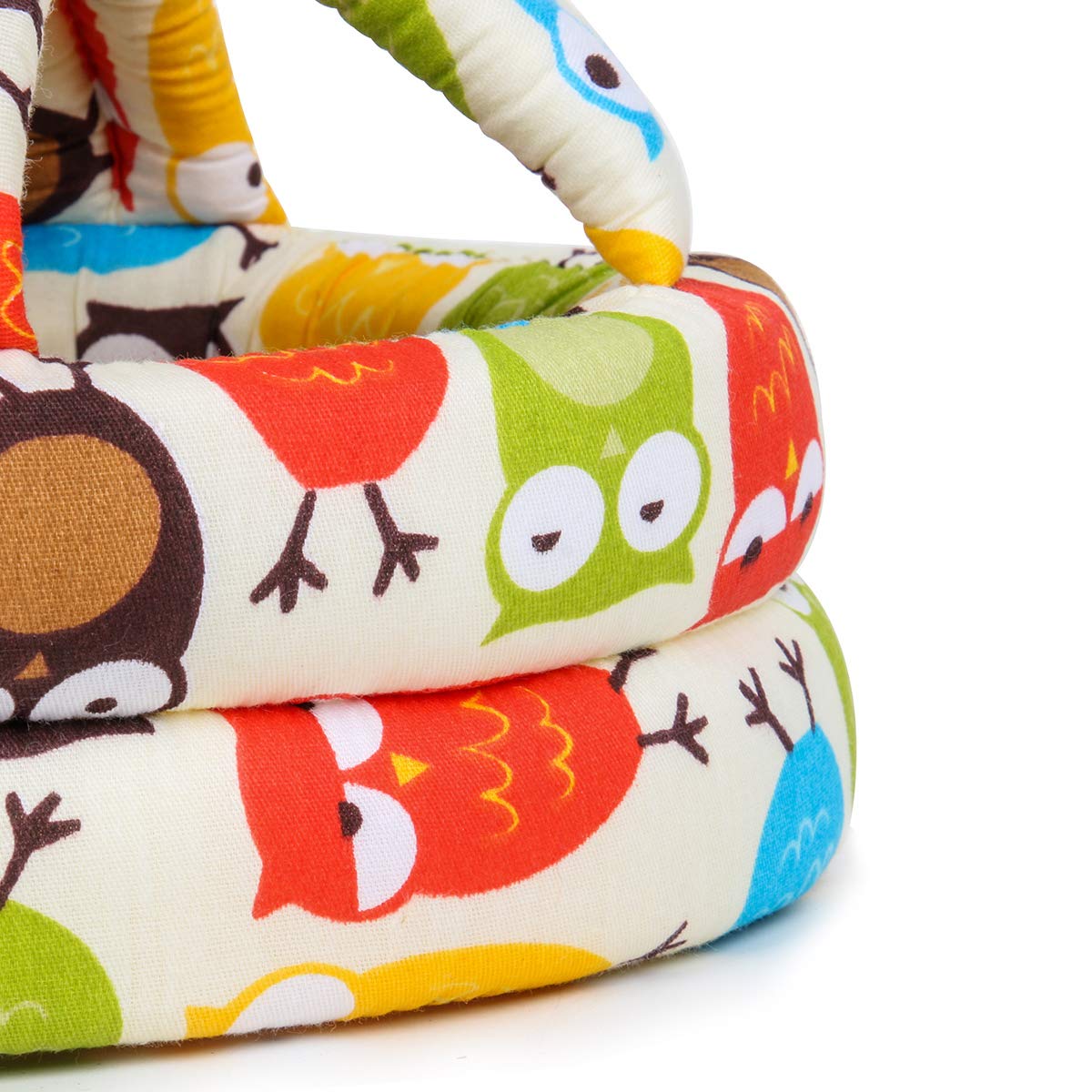 FLYPARTY Adjustable Infant Baby Toddler Protective Hat Helmet Safety Cap (Beige Owl)