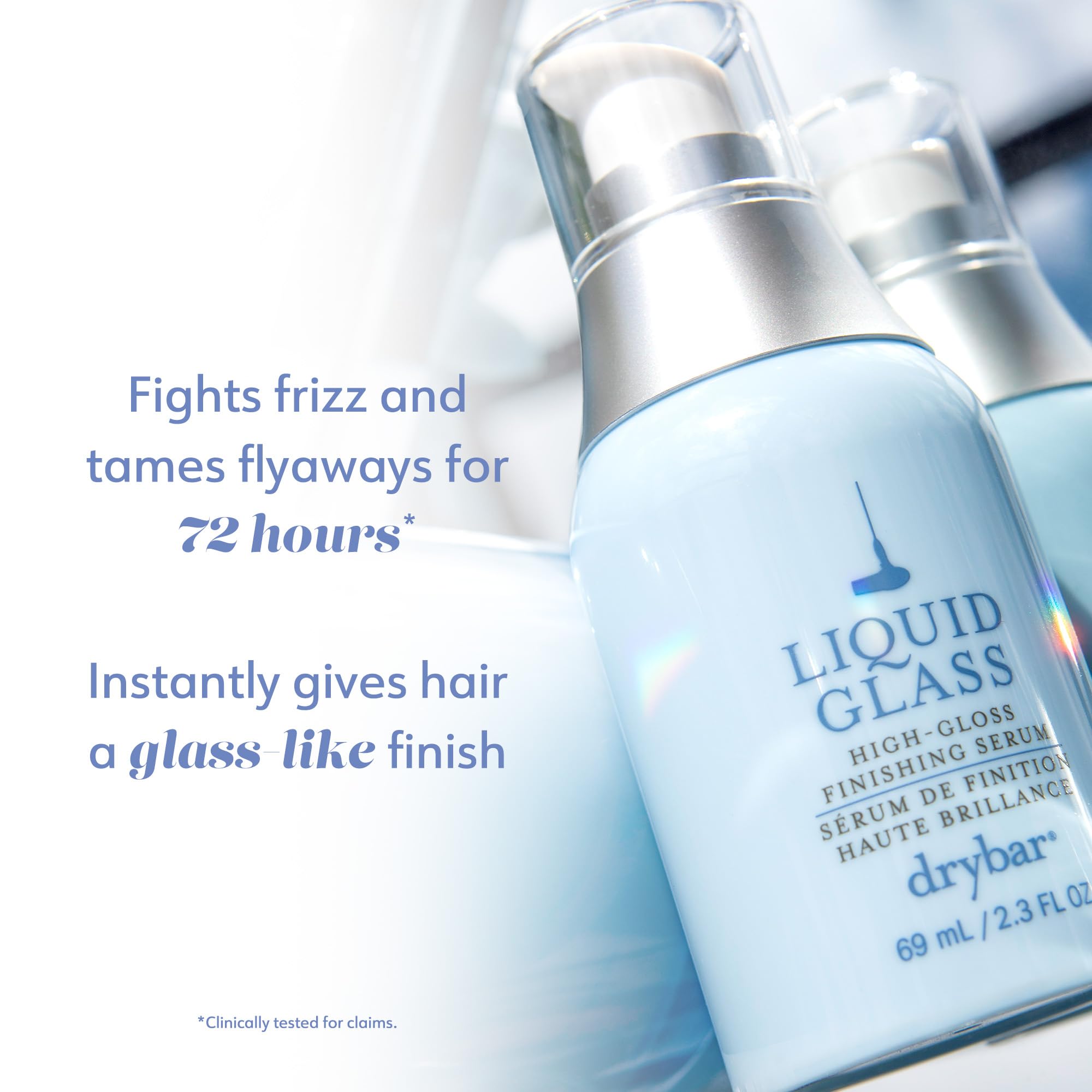 Drybar Liquid Glass High-Gloss Finishing Serum | Use Post-Blowout to Reduces Frizz, Tames Flyaways, and Provides Weightless Hydration to Hair while Adding Shine, Vegan & Cruelty-Free