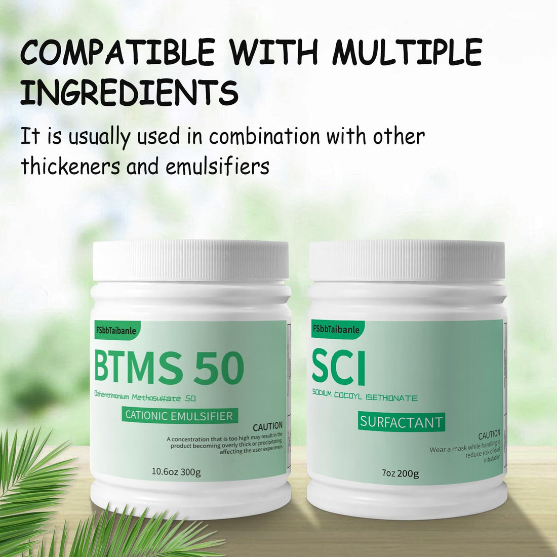 FSbbTaibanle 10.6 oz BTMS 50 Conditioning Emulsifier granules, 100% derived from plant-based,Ideal for Leave-in Conditioner, Lotions, Shampoos and More