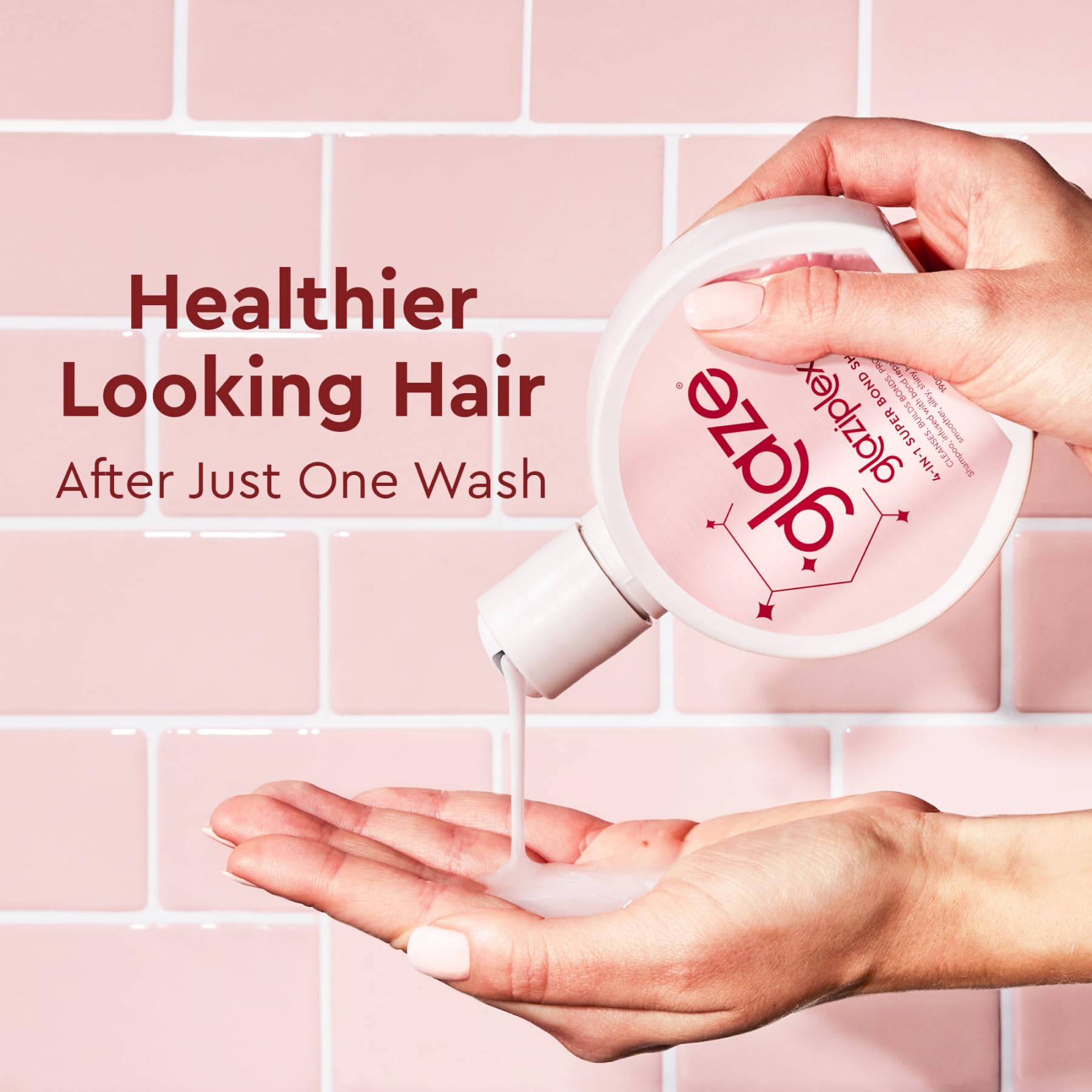 glaze Super Shine Bond Shampoo – Tames Frizz, Builds Bonds & Adds Glass-Like Shine for Sleeker, Smoother Hair – 6.4 oz