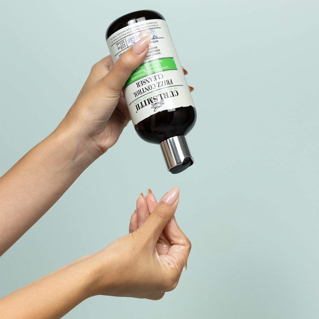 CURLSMITH - Frizz Control Cleanser, Gentle Hydrating Hair Shampoo, for All Curl Types, Long Lasting Frizz Control, Vegan, 355ml/12 fl oz