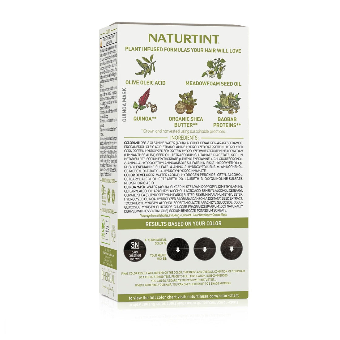 Naturtint 3N Dark Chestnut Brown Permanent Hair Color (Pack of 6), Ammonia Free, Vegan, Cruelty Free, up to 100% Gray Coverage, Long Lasting Results (Packaging may vary)