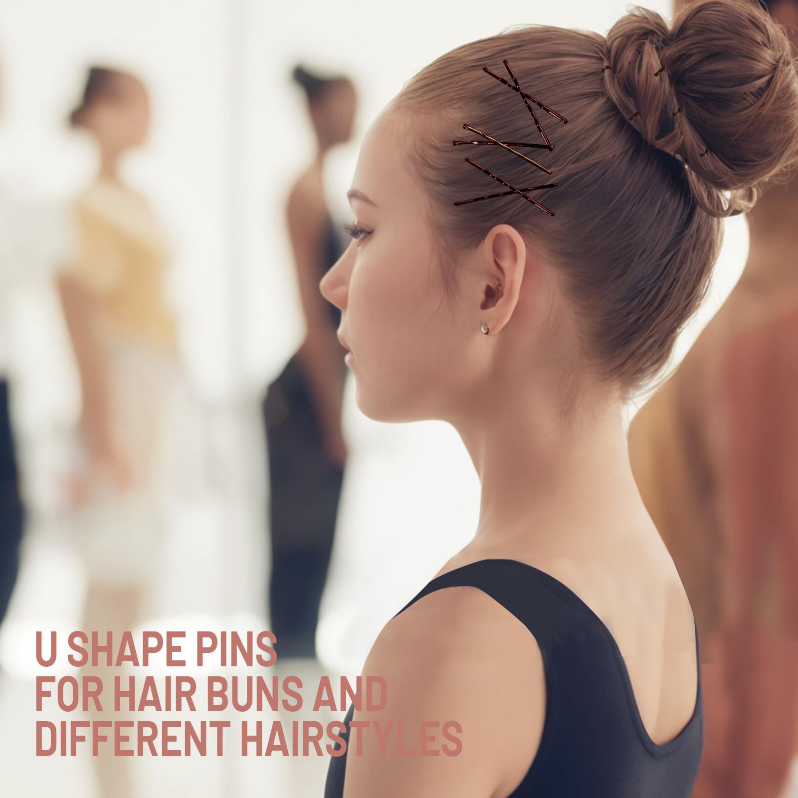 Teenitor 100Pcs Bobby Pins, Bobby Pins Brown Hair 50pcs Brown Bobby Pins 50pcs Hair Pins, Hair Pins for Women Bobby Pins for Women 2inch