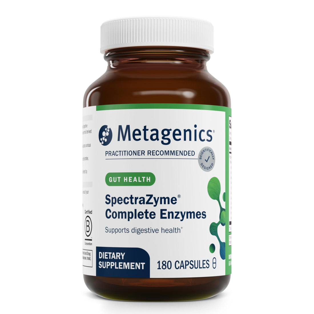 Metagenics SpectraZyme Complete Enzyme Complex - Digestive Enzymes Supplement - Digestive Health for Men & Women* - Non-GMO - 180 Capsules