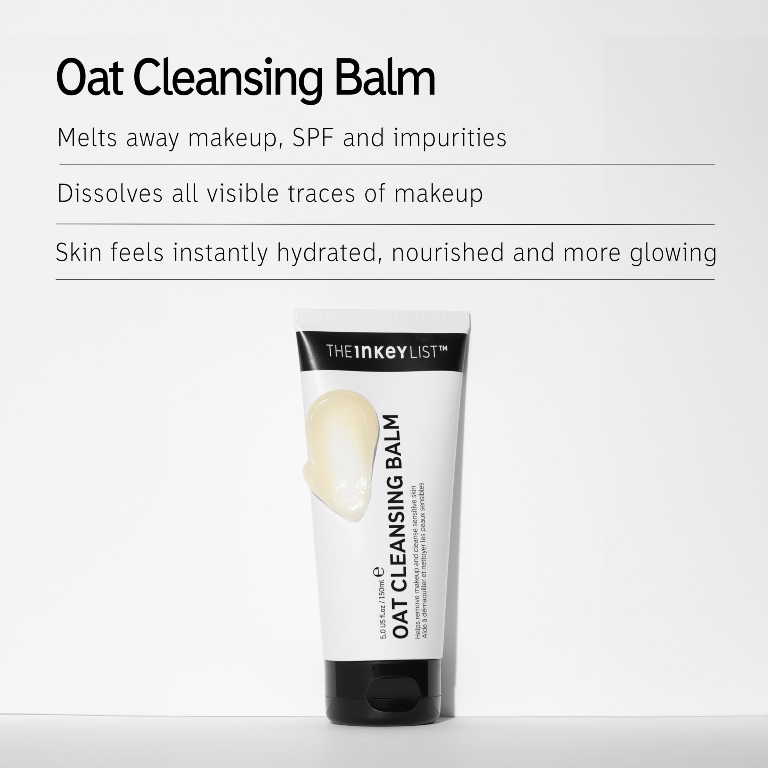 The INKEY List Oat Cleansing Balm Duo, Rich Balm Removes Makeup and Impurities, Reduces Redness, 5.0 fl oz (2 Pack)