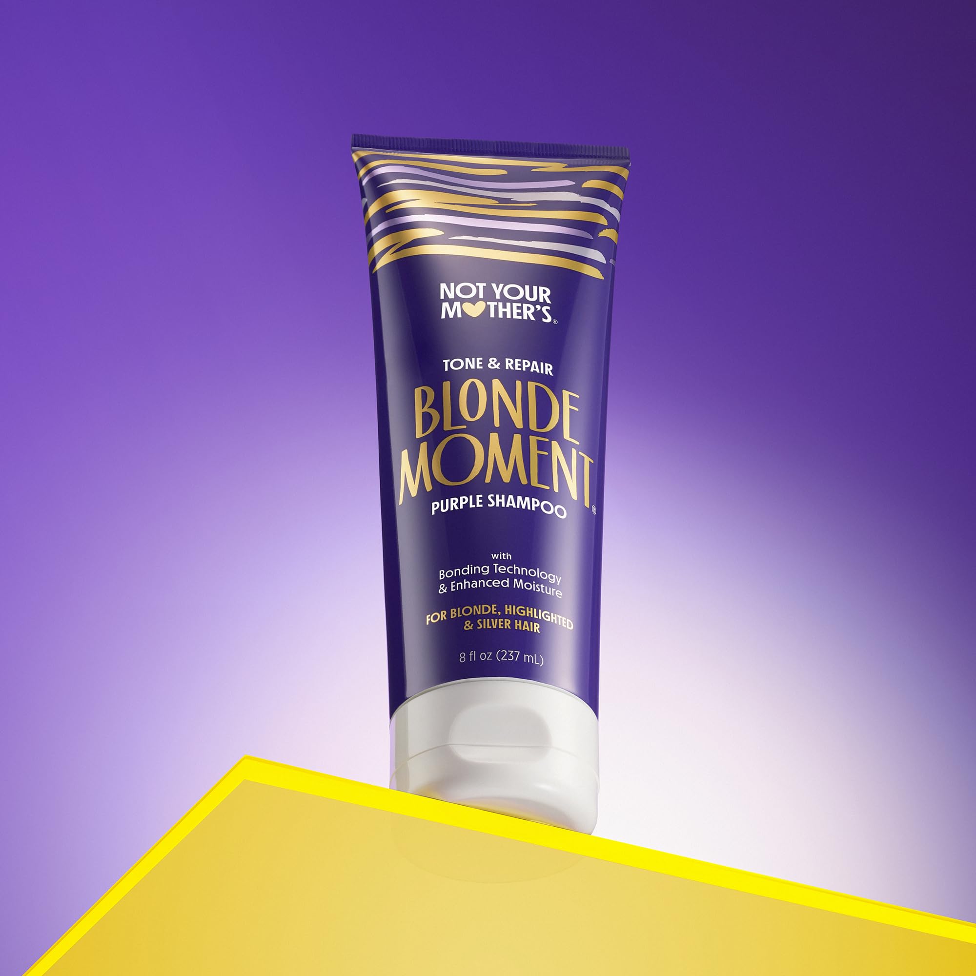 Not Your Mother's Blonde Moment Purple Shampoo and Conditioner (2-Pack) - 8 fl oz - Ideal for Blonde, Highlighted Brunette, Silver Hair - Helps with Bonding, Anti-Brass Toning, Repair, and Hydration
