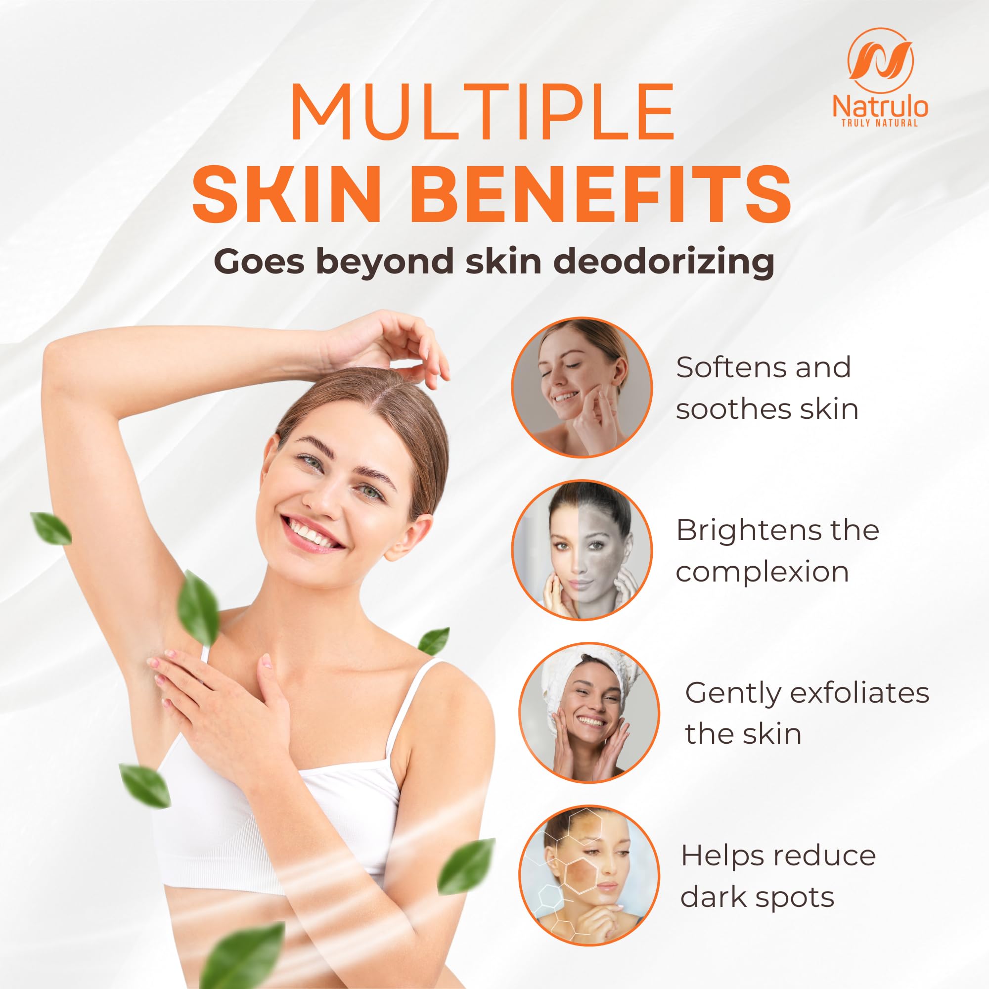 Persimmon Soap Bar for Body Odor Control – Purifying Deodorizing Body Wash with Goat Milk for Eliminating Body Odor – Great for Skin Brightening, Natural Deodorant Soap for Men & Women