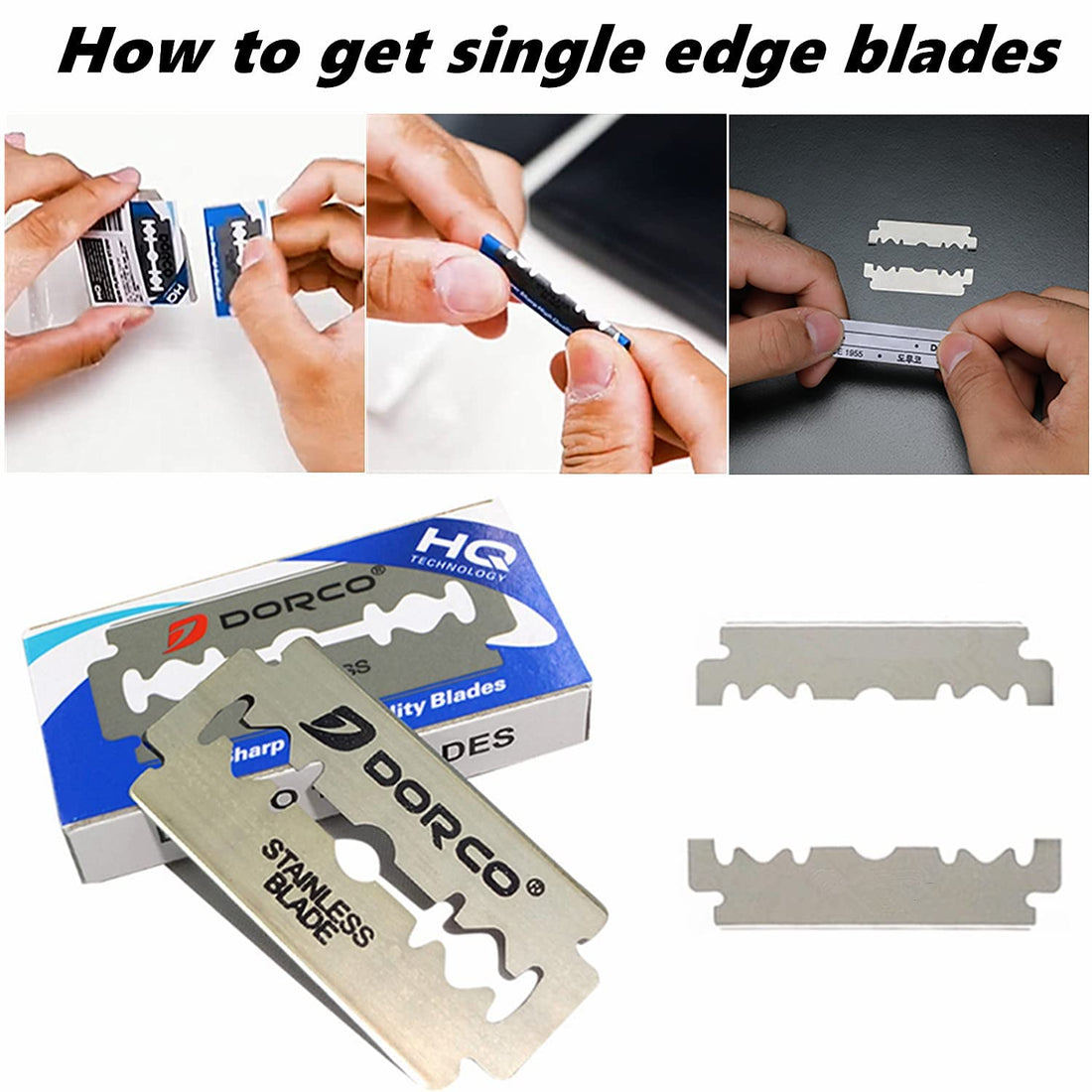 (Upgrade to add blades)Megan Beard shaping tool kit for Men include shaping comb & Professional Straight Edge Razor & 10 Count of double edge blade & Stainless steel beard scissors,Gift box packaging.