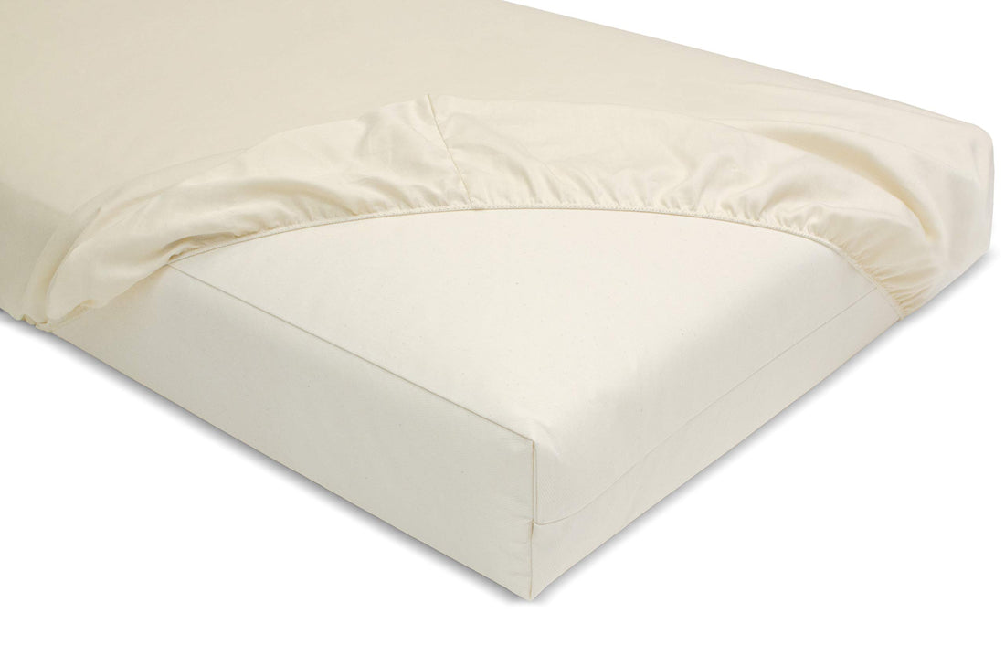 Naturepedic Organic Crib Mattress Sheet - Crib Fitted Sheet for Standard Crib Mattress - Soft and Breathable Cotton Crib Sheet - Ivory - 52x28