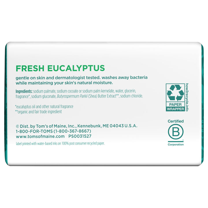 Tom's Of Maine Soap Bar Fresh Eucalyptus, 5 Oz