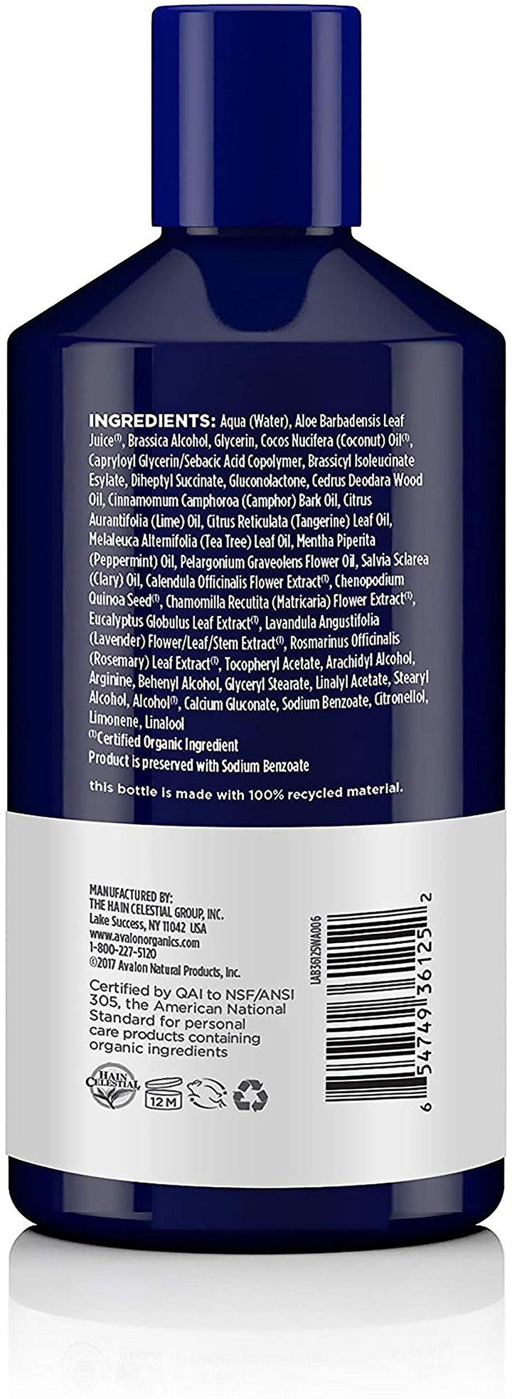 Avalon Organic Scalp Normalizing Conditioner, Tea Tree Mint Treatment, 14 Ounce