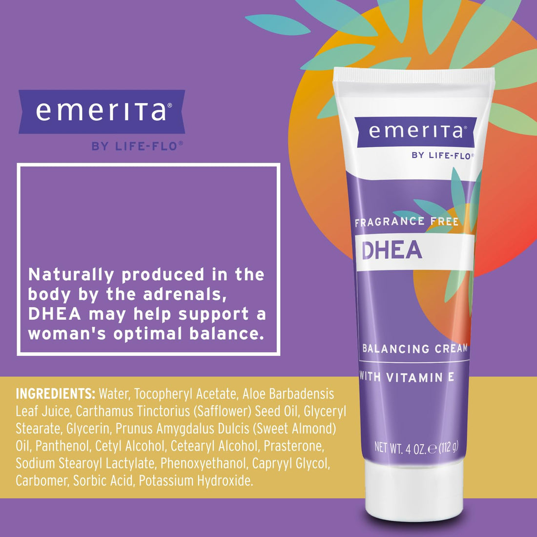 Emerita DHEA Balancing Cream, 4 oz