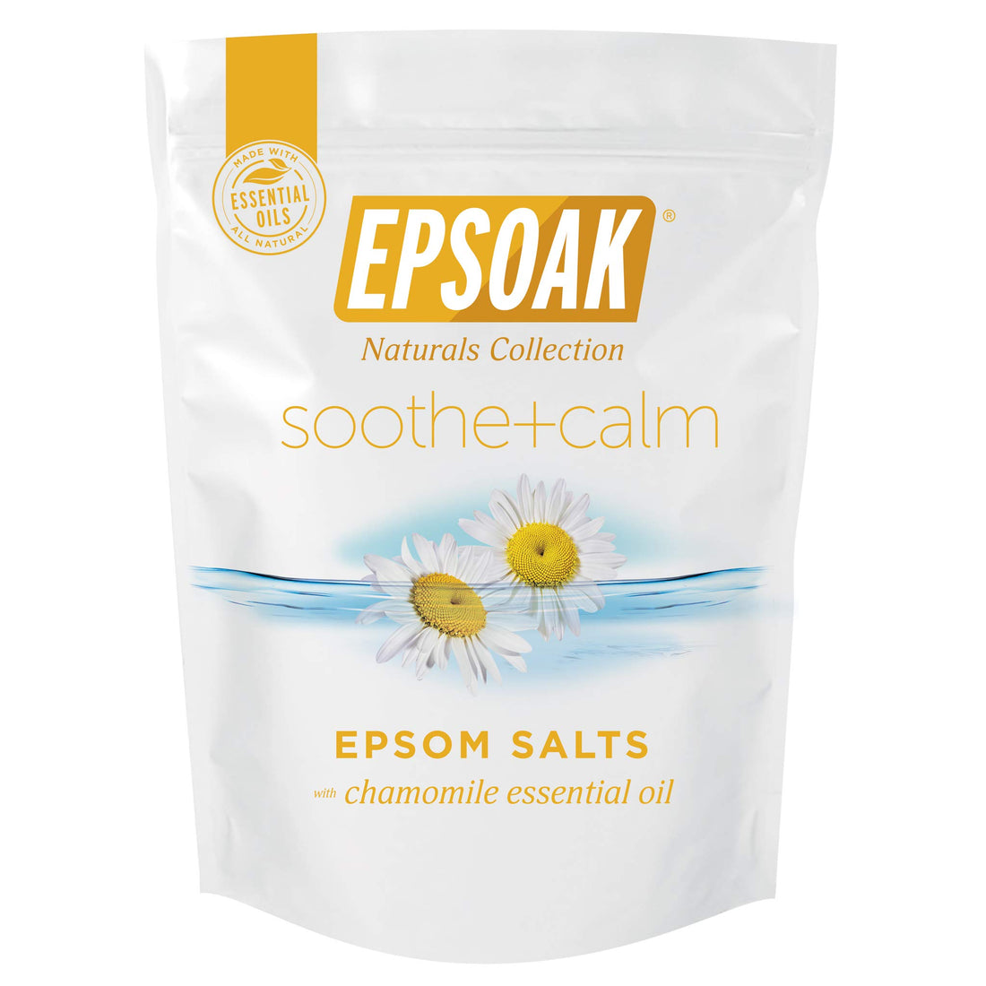 Epsoak Epsom Salt | 2 lb. Soothe + Calm - For Bath, Spa, Shower & Feet (Everyday Epsom Salts) : Soothe + Calm - 2 lb. Bag