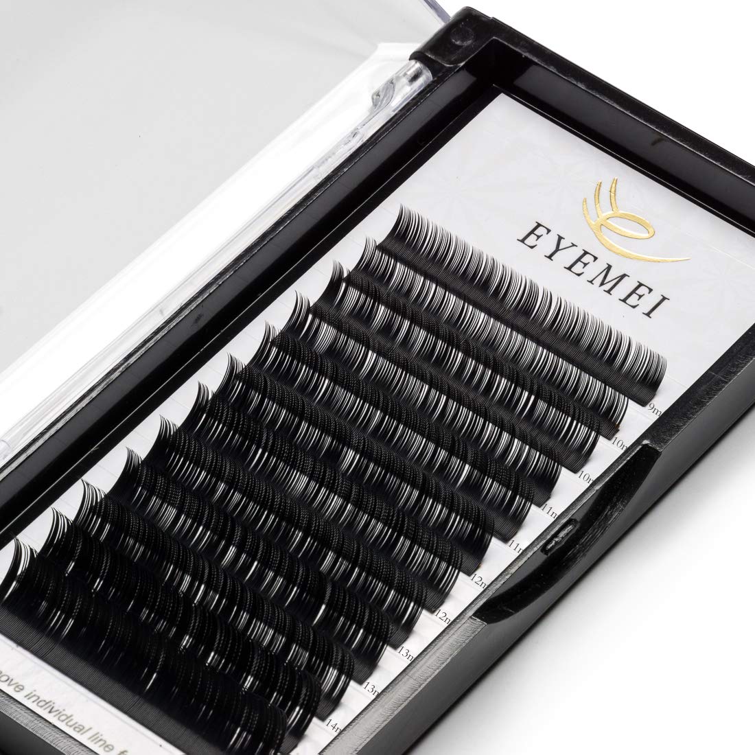 Eyelash Extension 0.15 C Curl 14mm Tray Mink Eyelash Extensions Individual Lashes Classic Faux Mink Eyelash Extension Supplies for Professional Salon Eyelashes by EYEMEI (C-0.15-14mm)