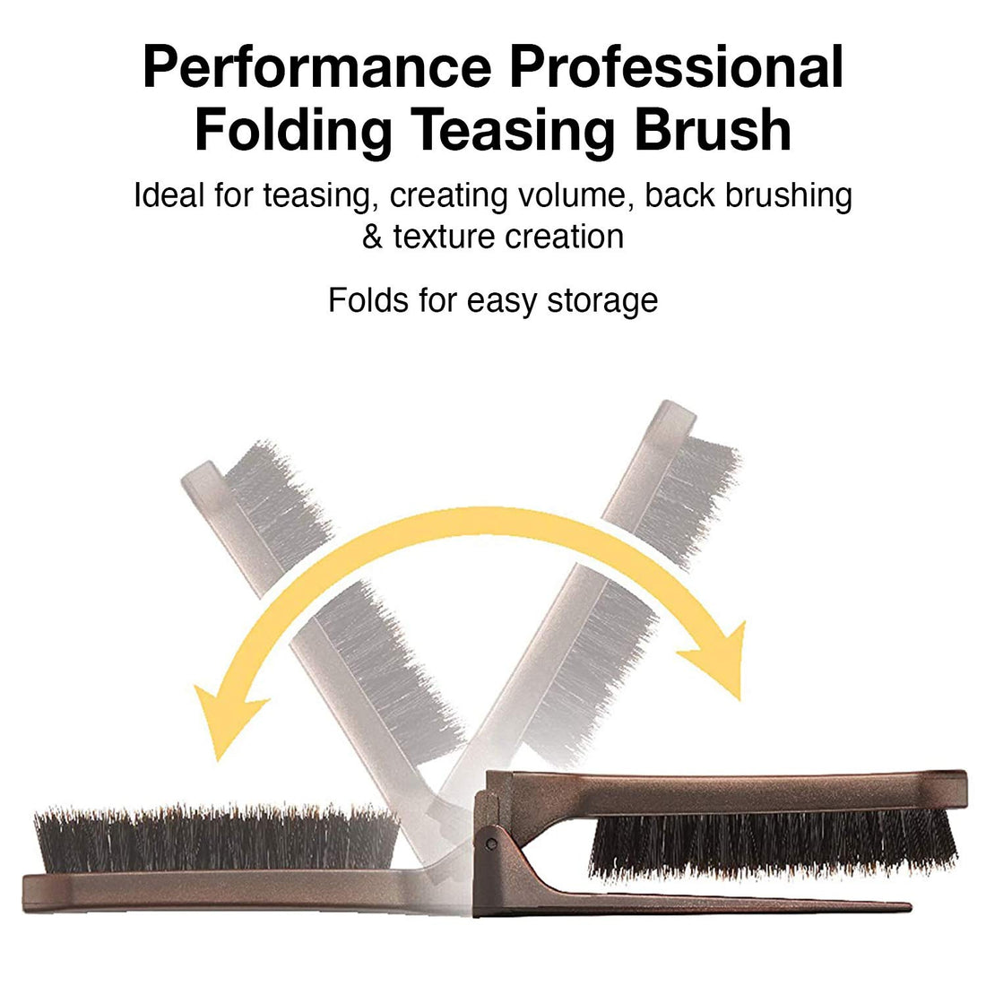 Olivia Garden Style-Up Teasing Foldable Hair Brush - 100% boar & ionic bristles STU-CO (Combo)…