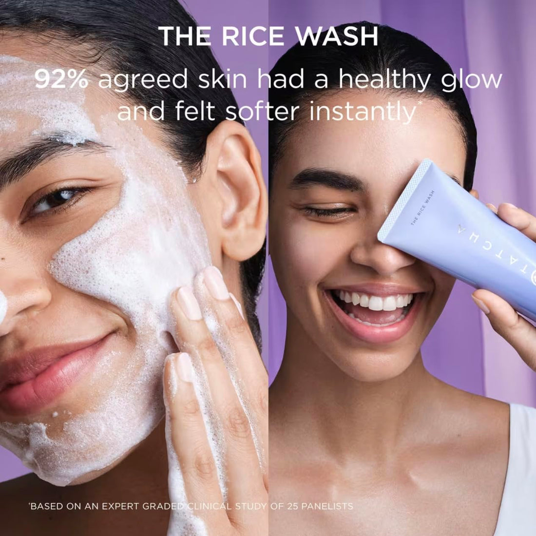 TATCHA The Rice Wash Travel Size | Soft Cream Facial Cleanser Washes Away Buildup Without Stripping Skin For A Soft, Luminous Complexion | 1.7 oz