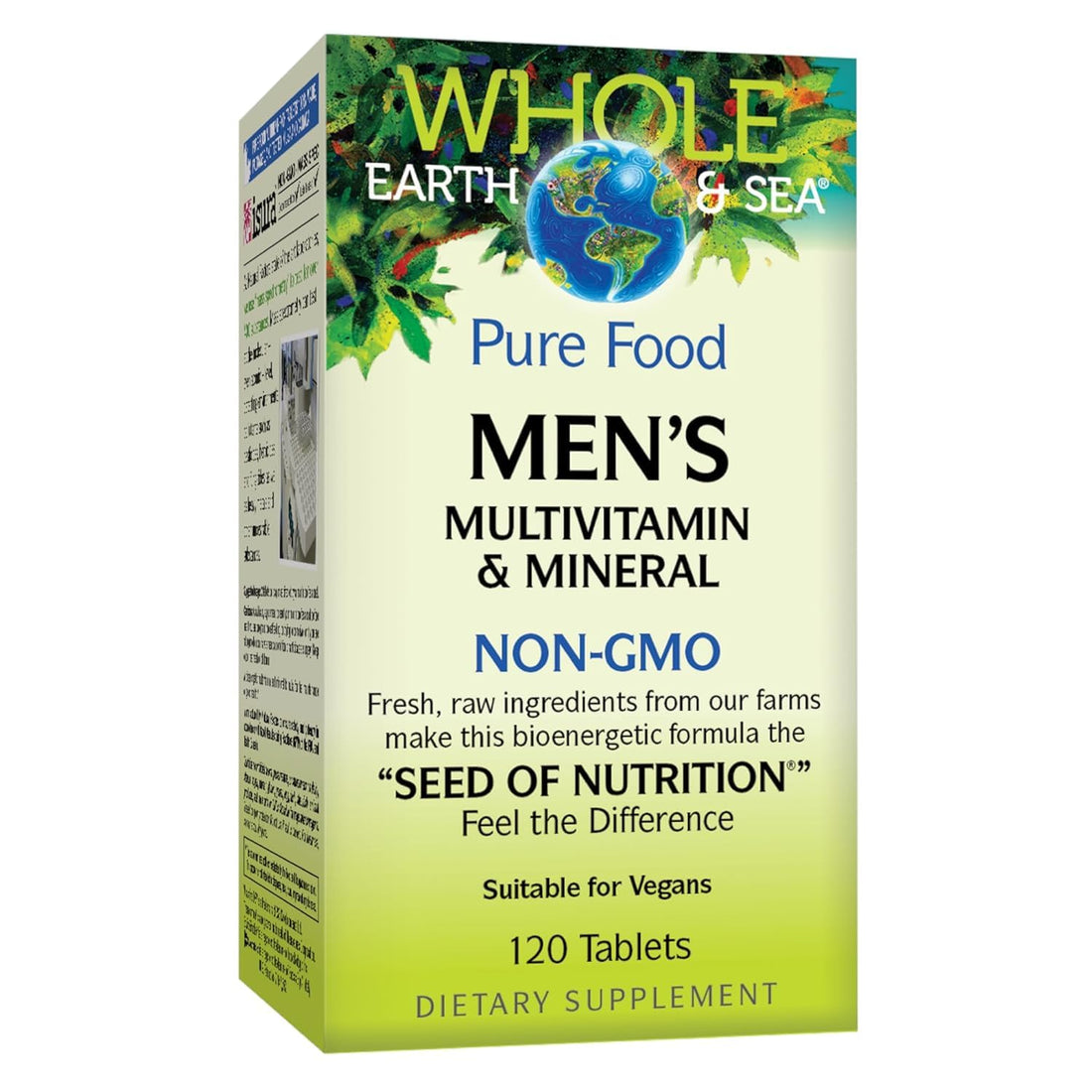 Natural Factors Whole Earth & Sea Men's Multivitamin & Mineral, 1 Serving Contains Nutrition Equivalent to ½ lb of Veggies, 120 Tablets