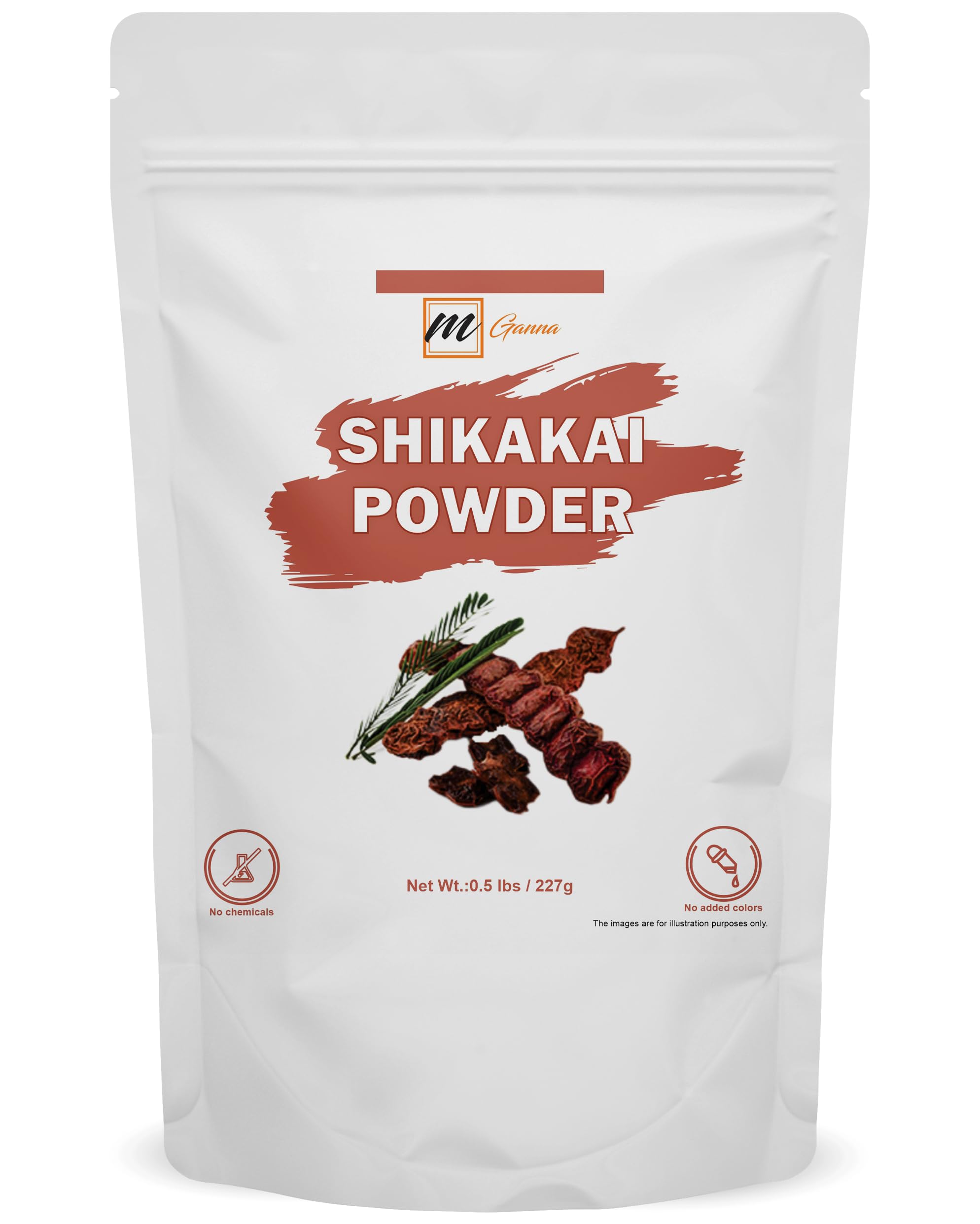mGanna 100% Pure Shikakai/Acacia Concinna Powder for Hair Care | Natural Hair Cleanser & Conditioner 0.50 LBS / 227 GMS / 8 Oz