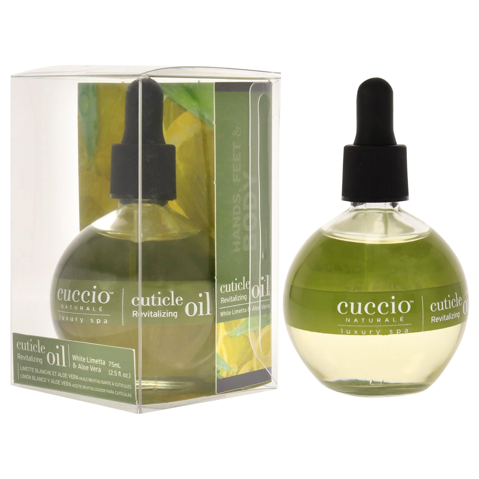 Cuccio Naturale Revitalizing Cuticle Oil - Hydrating Oil For Repaired Cuticles Overnight - Remedy For Damaged Skin And Thin Nails - Paraben/Cruelty-Free Formula - WHITE LIMETTA & ALOE VERA 75 ml