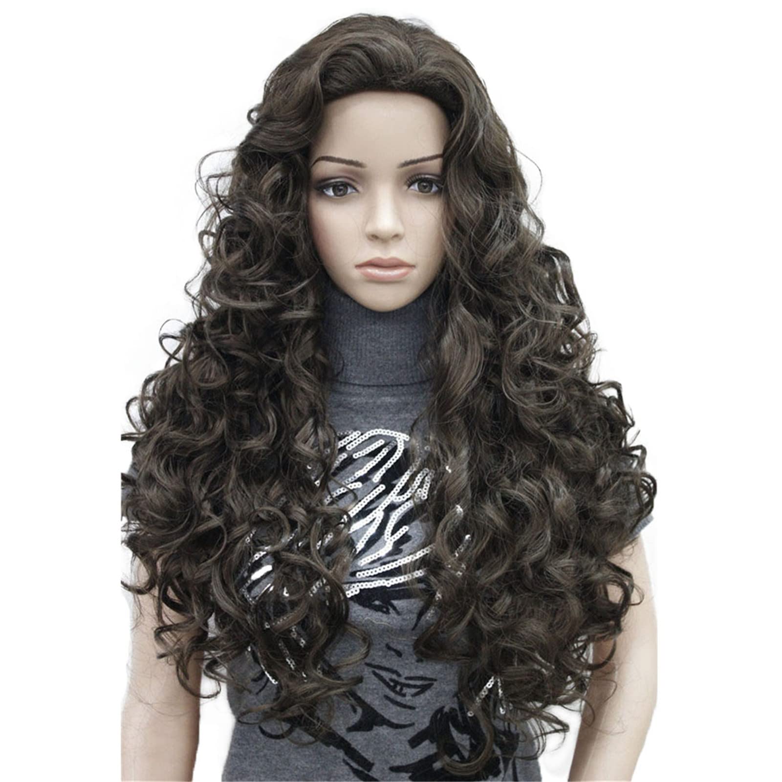 #6-Chestnut Brown: Aimole Long Wavy Synthetic Wigs Black Women Full Wig(6-Chestnut Brown)