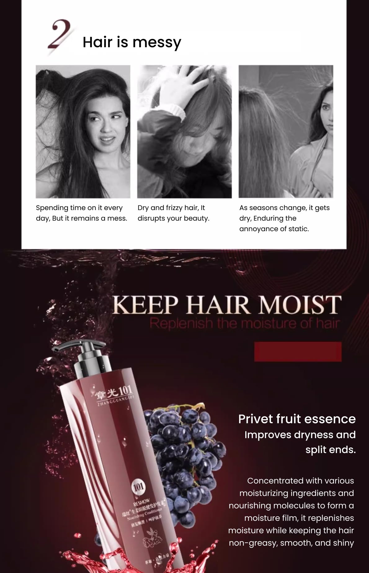 101RESHOW Ginger Conditioner 360g (12.2 fl oz), Reduce hair loss, Repair damaged hair, Hair strength and thickness, For Men and Women, All hair type | 101