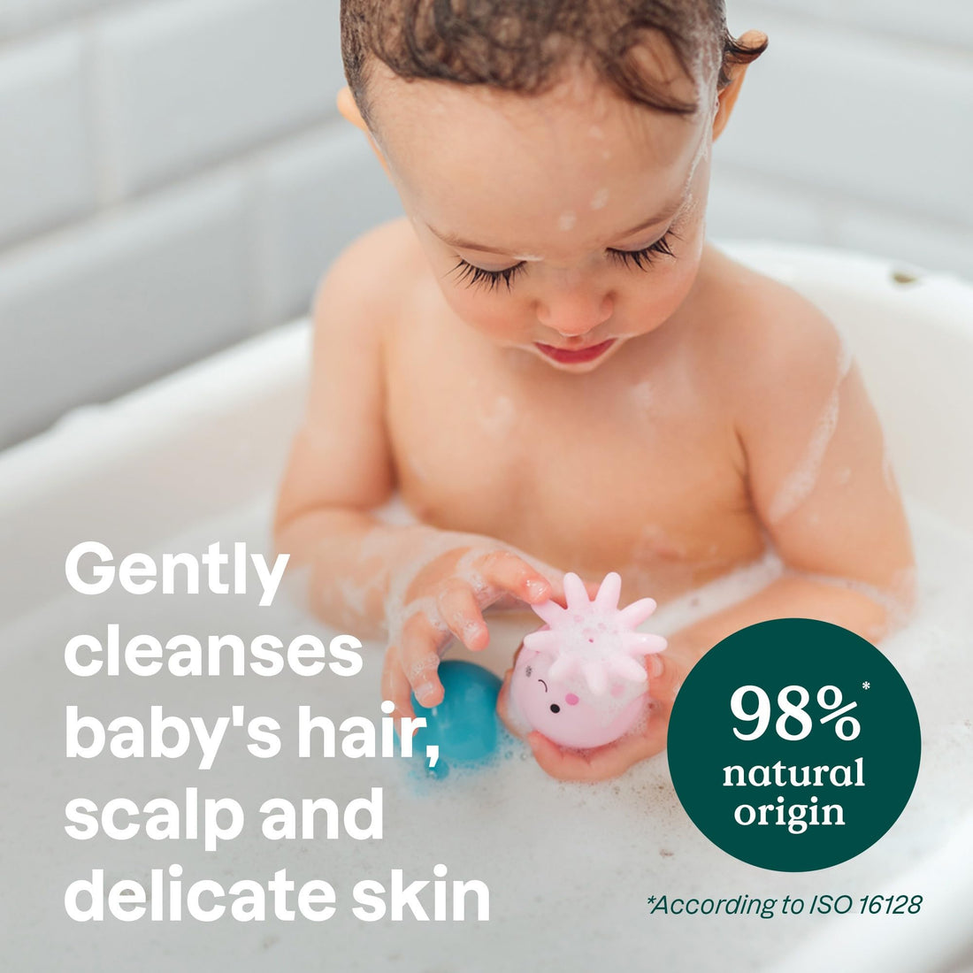 ATTITUDE 2-in-1 Natural Hair and Body Foaming Wash for Baby, EWG Verified Shampoo, Hypoallergenic Bath Soap, Fragrance-Free, 10 Fl. Oz.