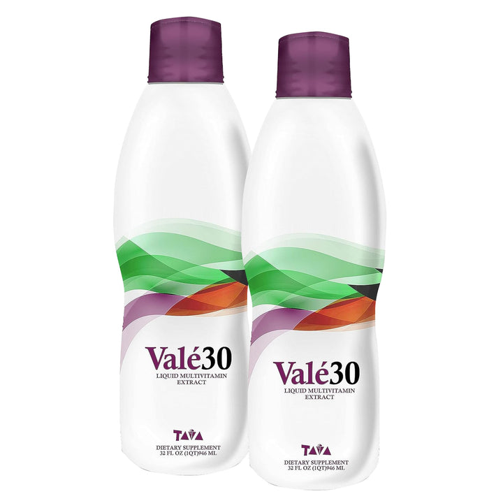 TAVA Valé30 - Liquid Multivitamin - 30-Day Supplement with Vitamin A and B Complex for Men, Women, and Family, Daily Boost Drink - 2 Bottles