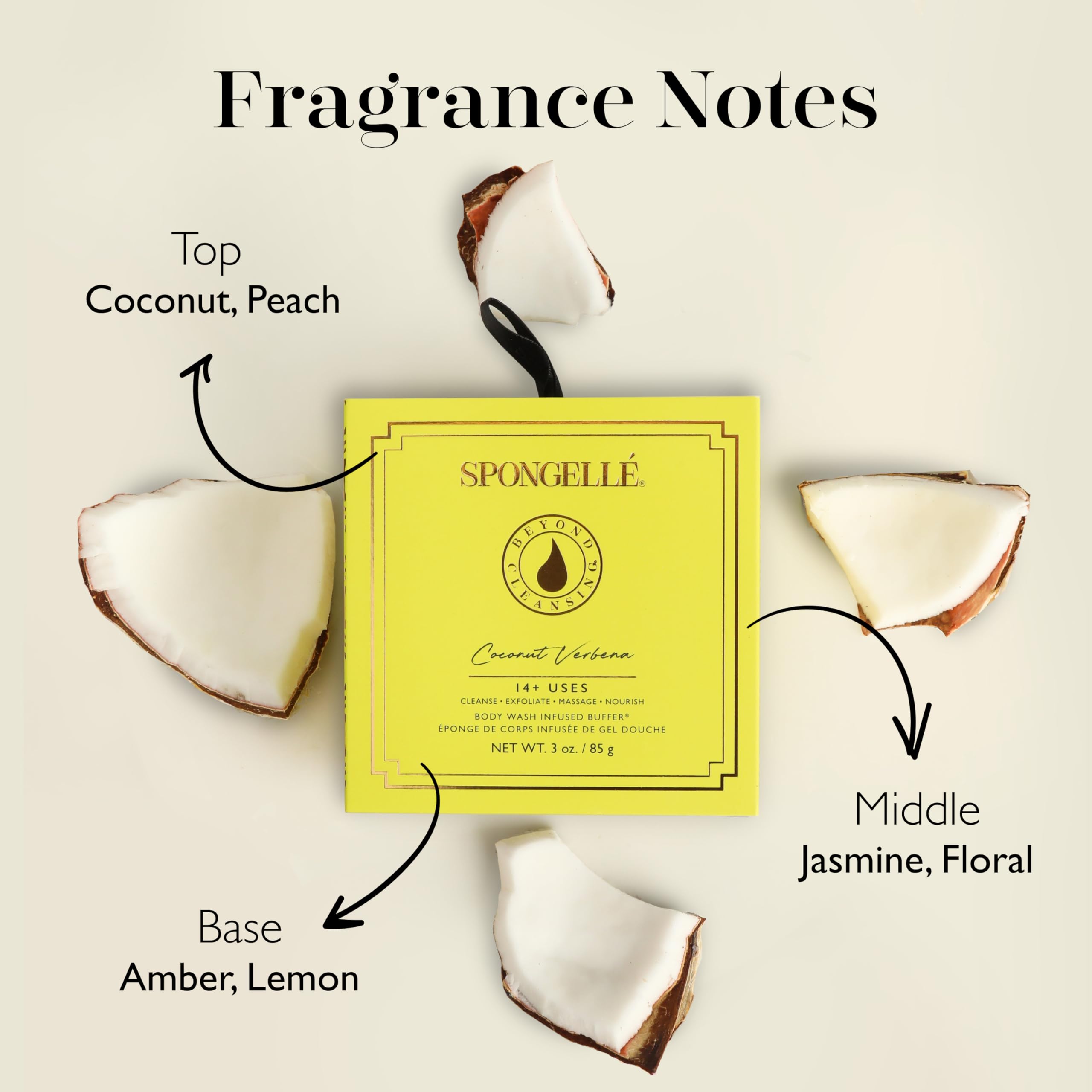 SPONGELLE COCONUT VERBENA BOXED FLOWER BUFFER